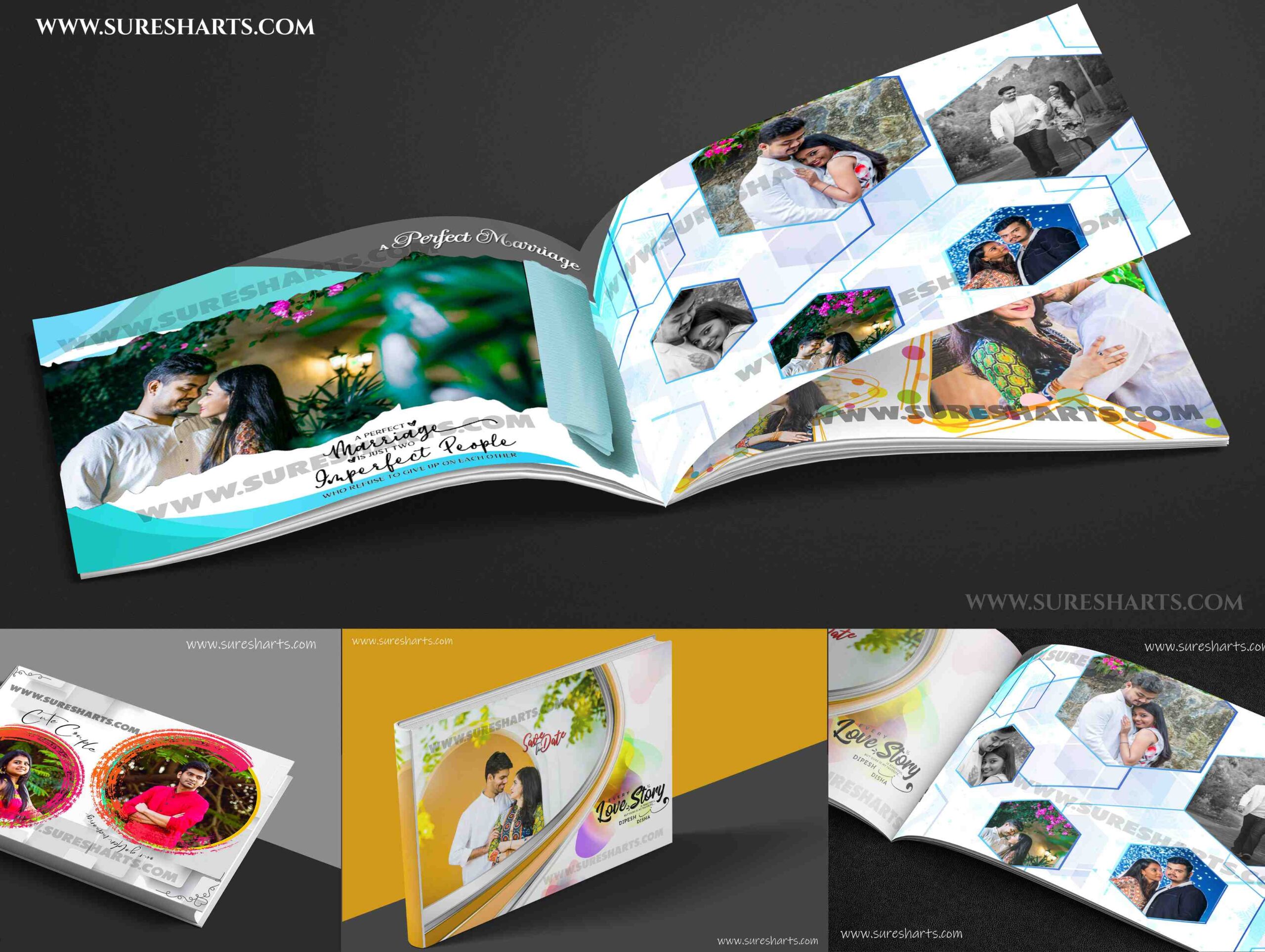 PreWedding Album PSD Templates Free Download