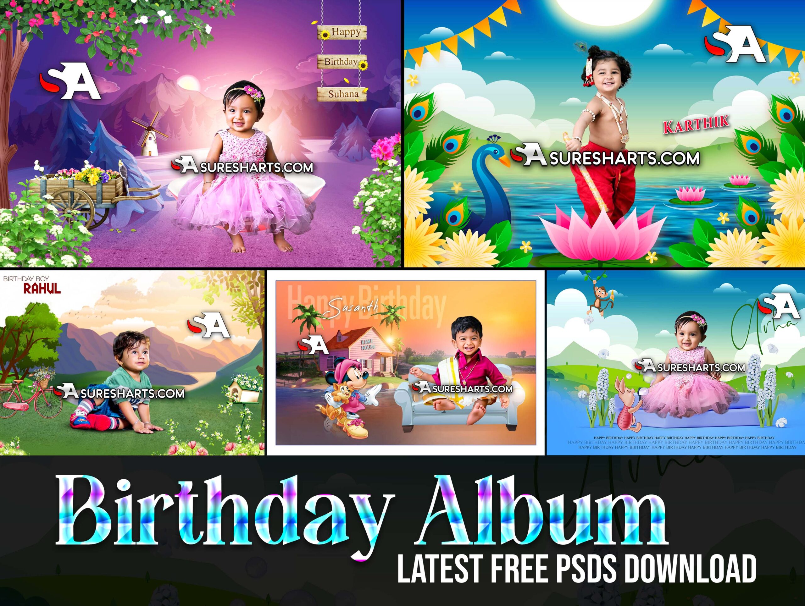 Latest Kids Birthday Album Templates-Free Download
