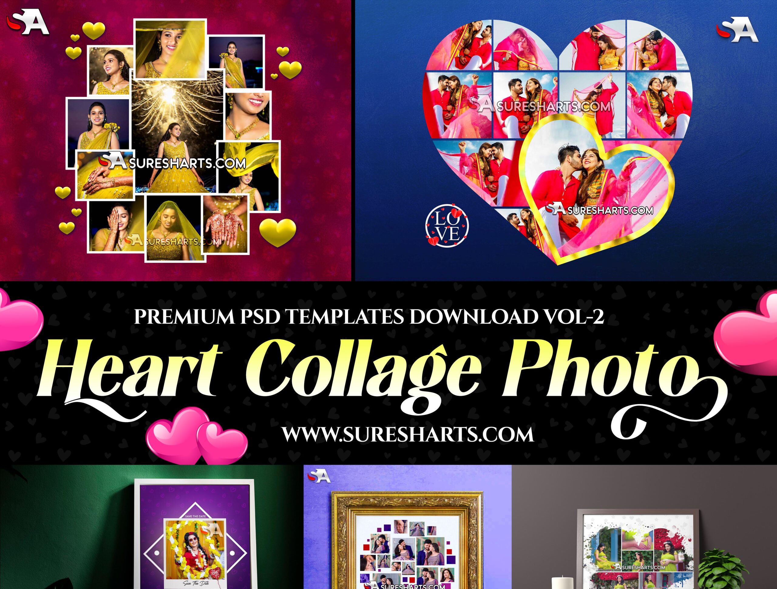 Photo Collage Templates For Photoshop-Free