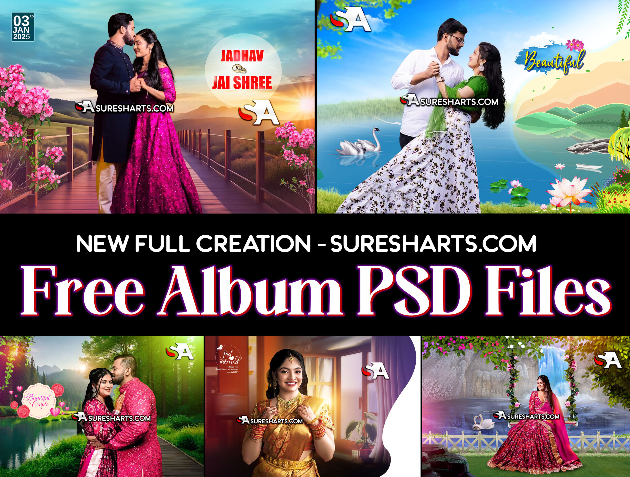 FREE ALBUM PSD DESIGNS – Creative Wedding Album Design