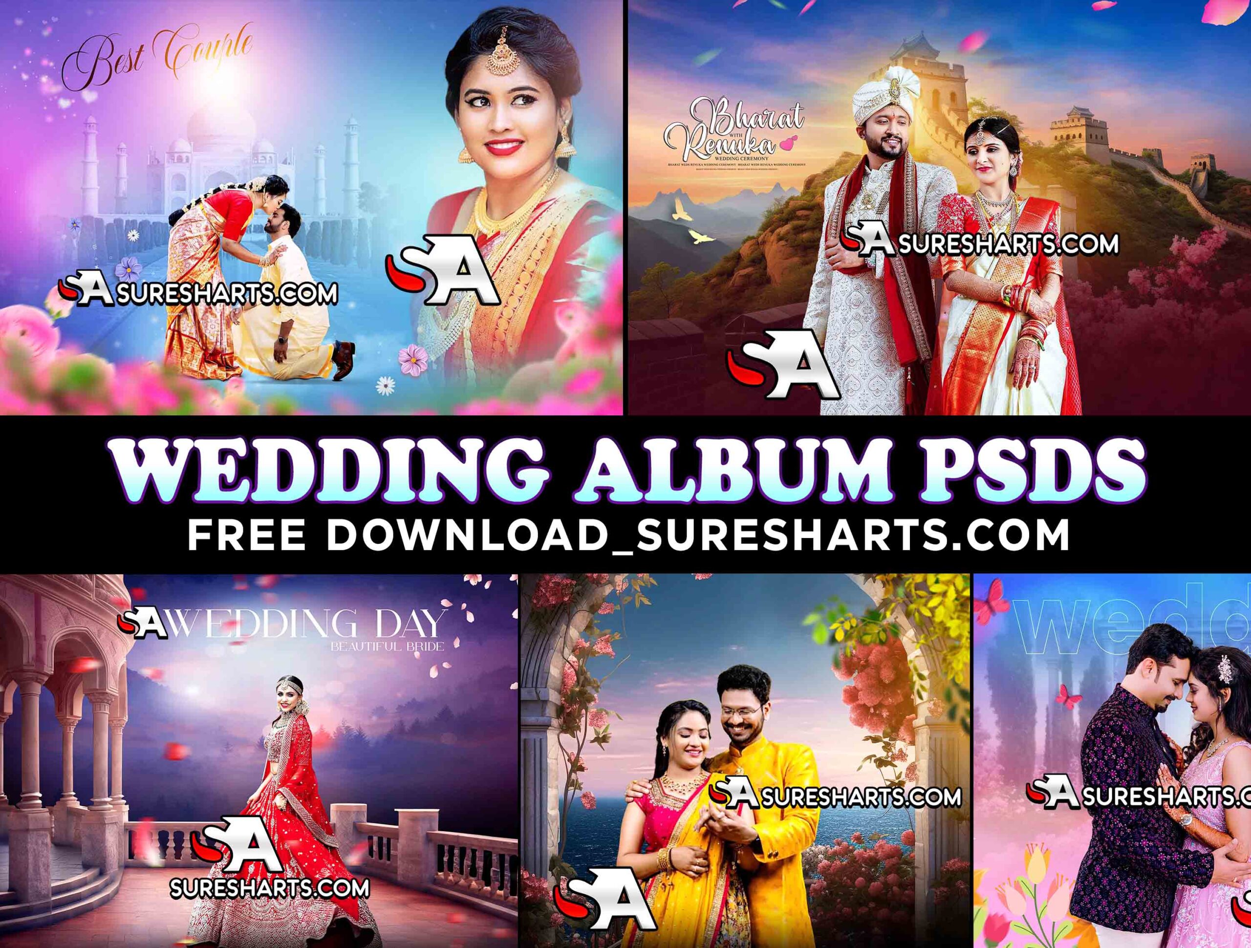 Latest Wedding Album PSD Templates For Free