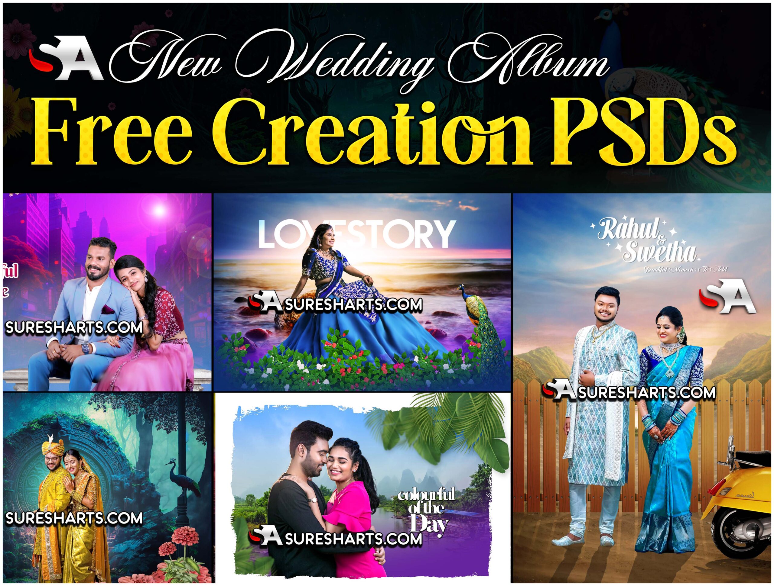 WEDDING ALBUM PSDS FREE DOWNLOAD