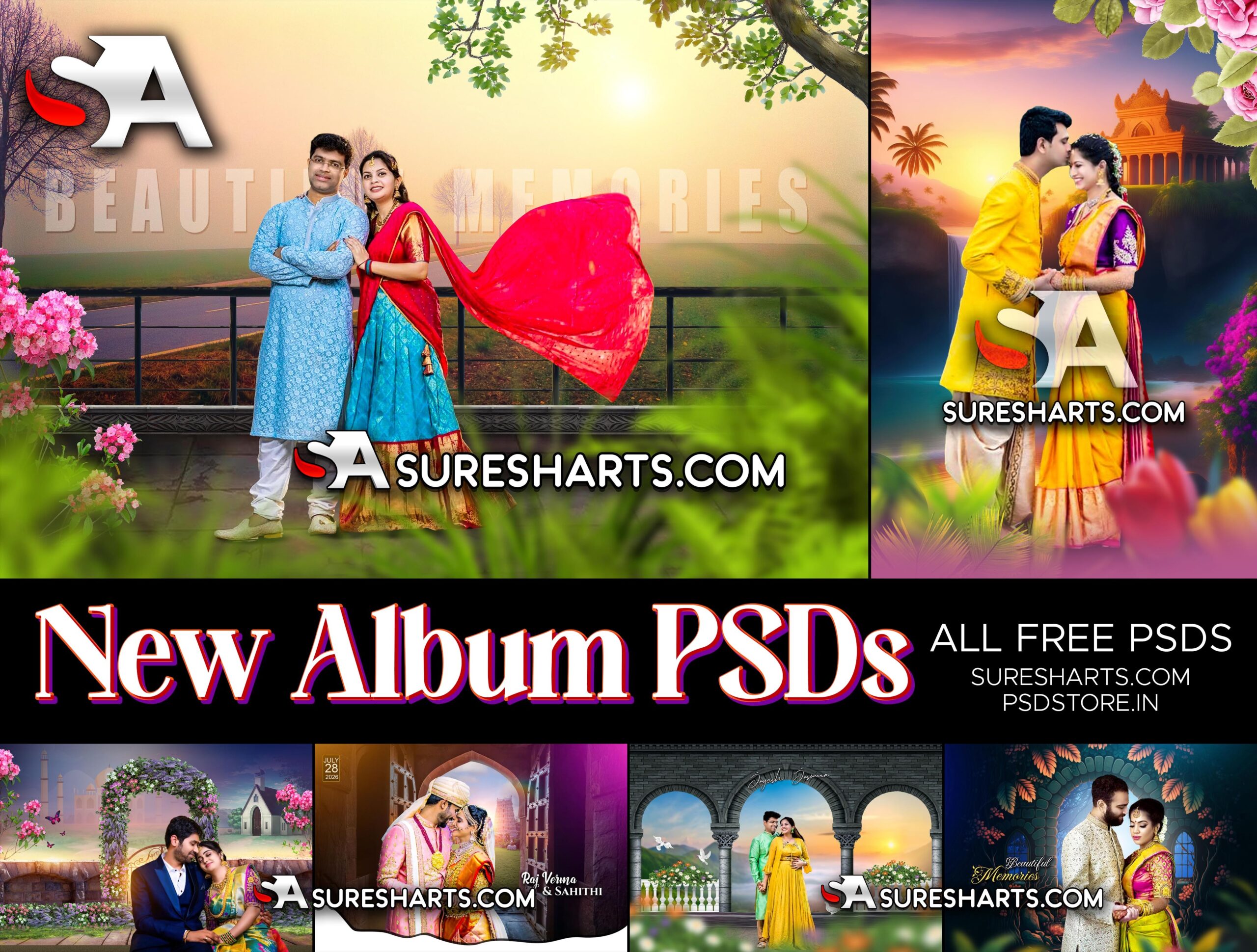 WEDDING ALBUM DESIGNING PSDS – FREE DOWNLOAD